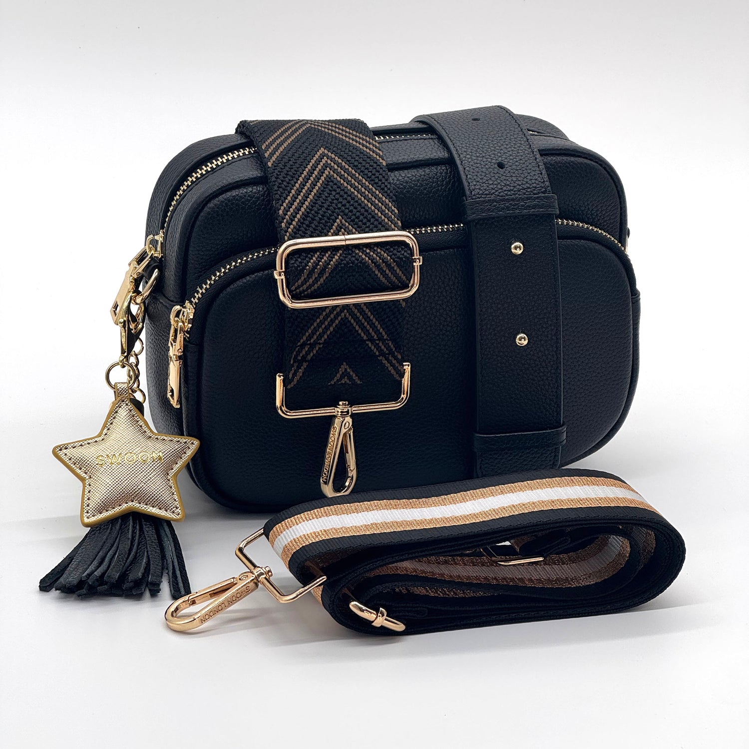 Leather Crossbody Bag Set by Swoon London