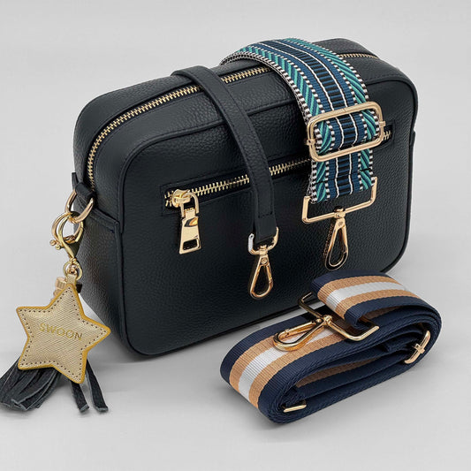 The Coastal Leather Crossbody Bag Set by Swoon London