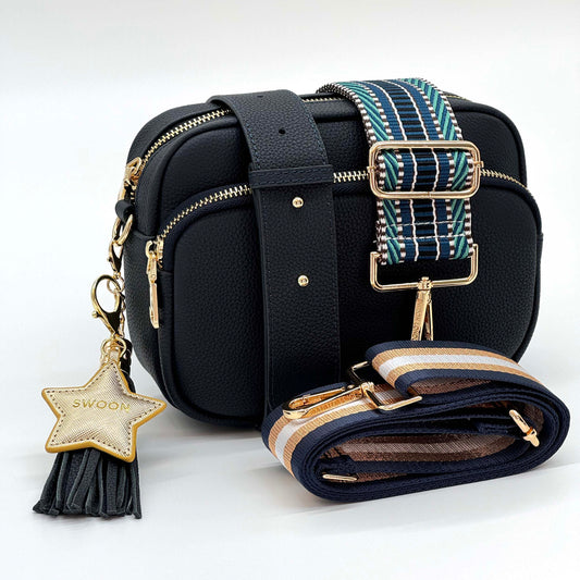 navy leather handbags - The Coastal Bag Set by Swoon London