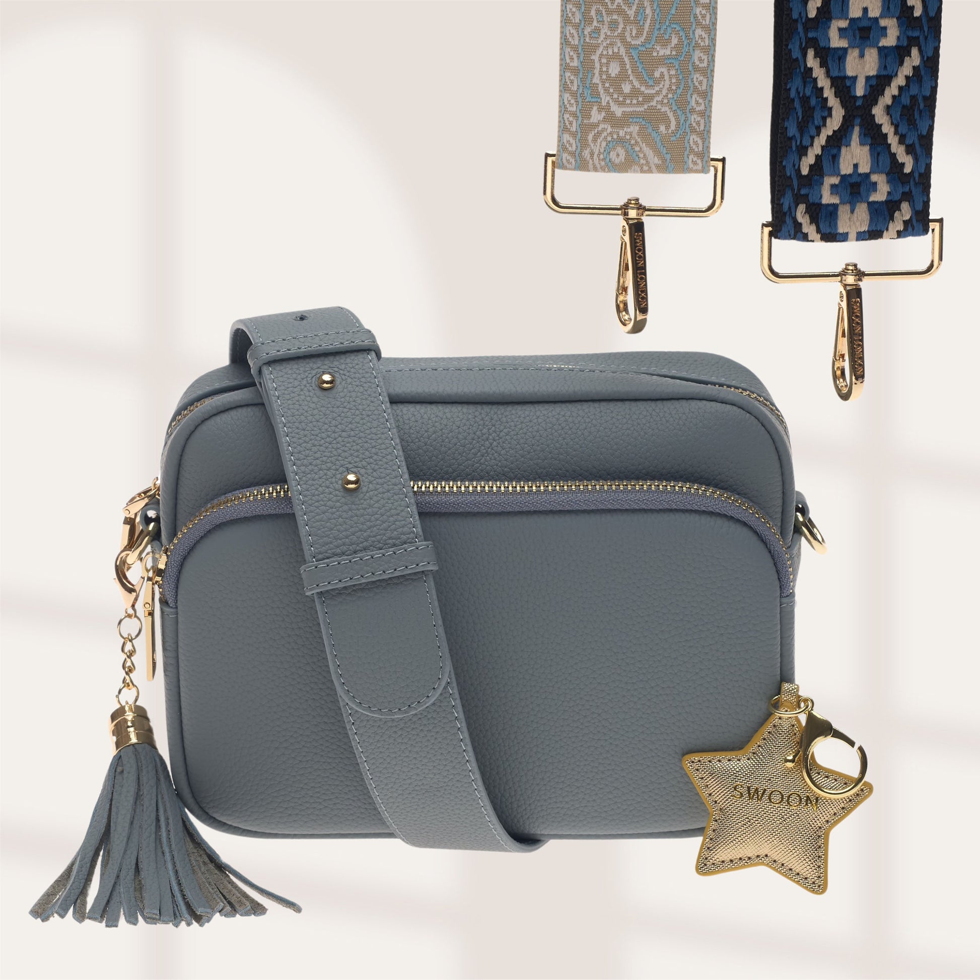 The Elegant Escape Leather Crossbody Bag Set by Swoon London