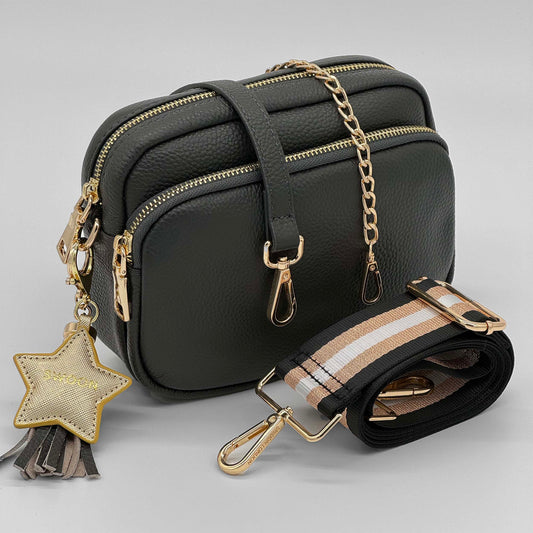 The Everyday Crossbody Leather Bag Set by Swoon London