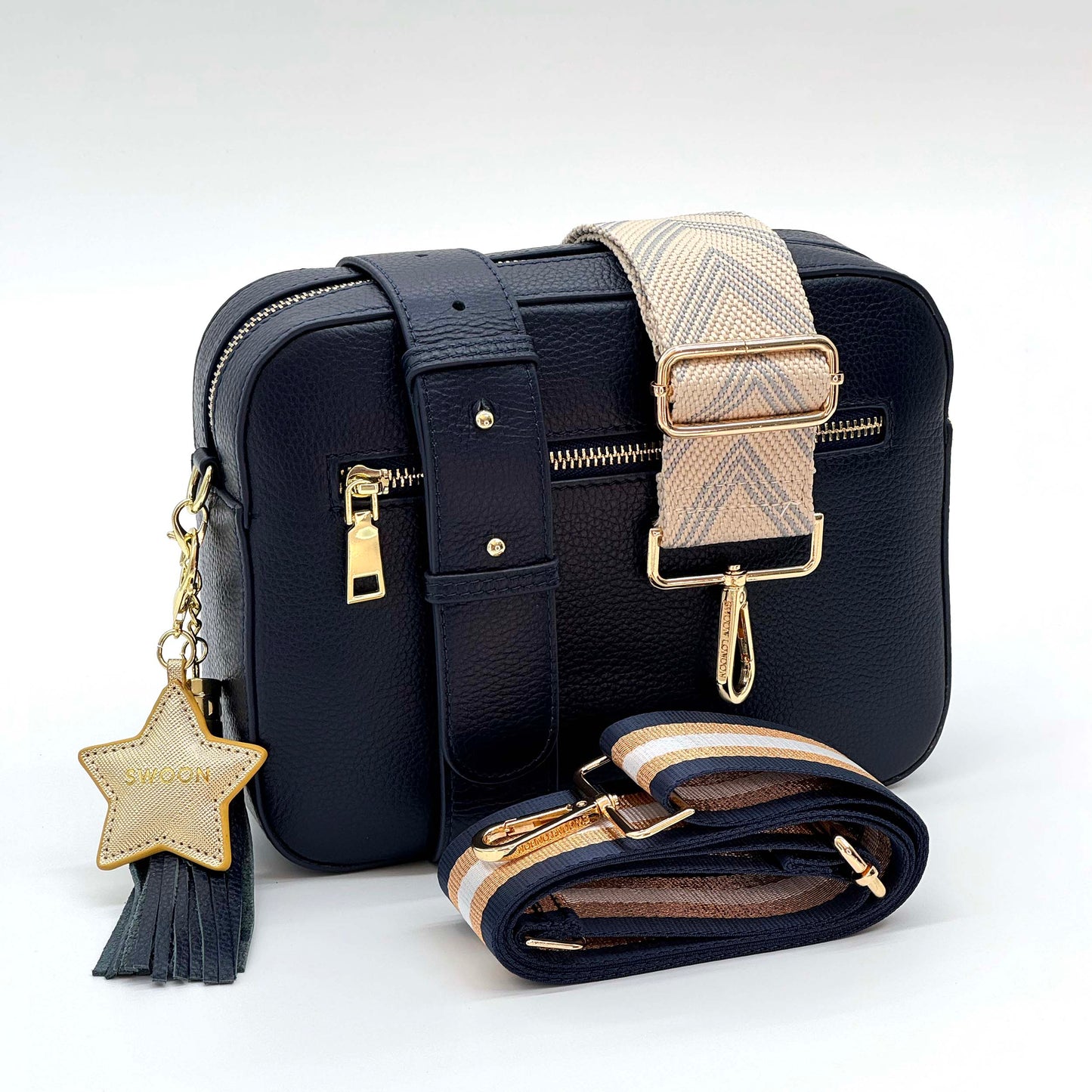 leather crossbody bag - The Neutral Nautical Bag Set by Swoon London